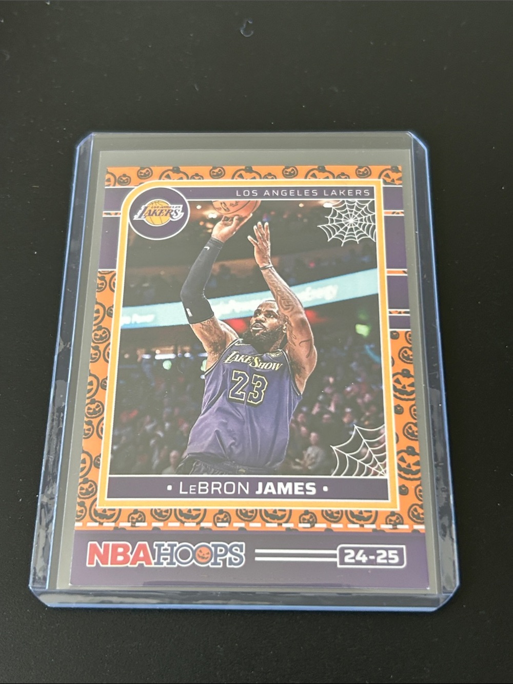 Panini NBA Hoops LeBron James Purple and Gold Halloween Insert